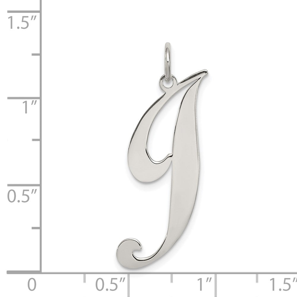 Sterlingsilber Rhodiniert Fantasie Schreibschrift Buchstabe J Initiale Charm