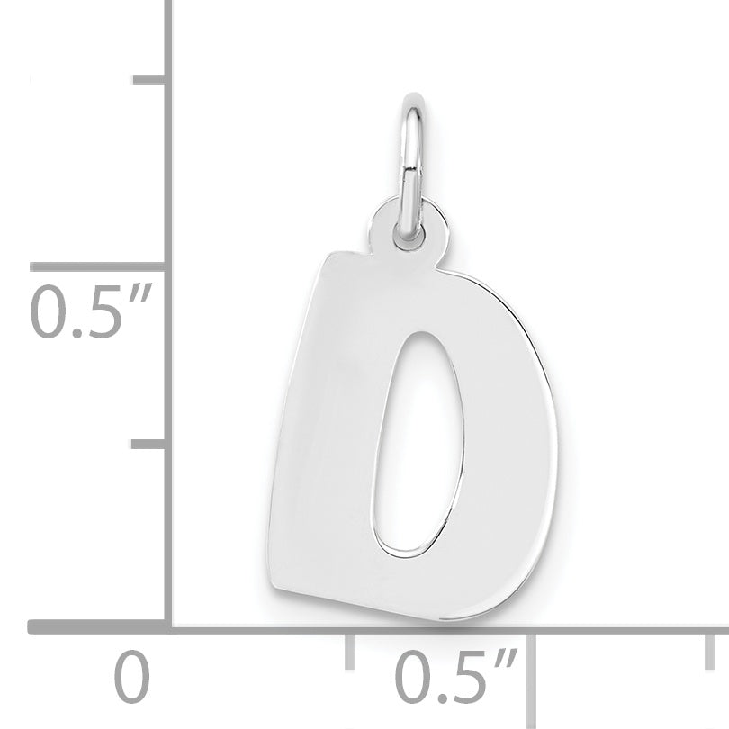 Sterlingsilber Blase Block Initiale D Charm
