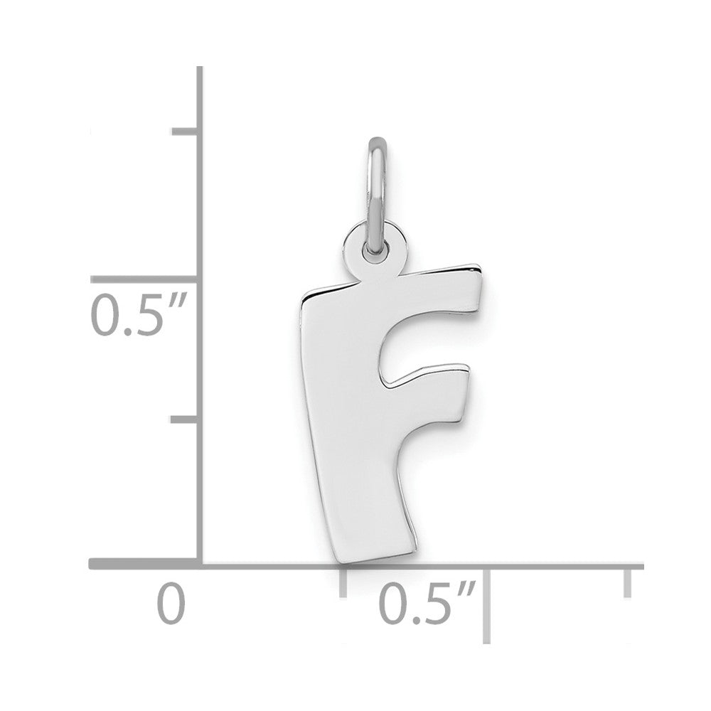 Sterlingsilber Blase Block Initiale F Charm
