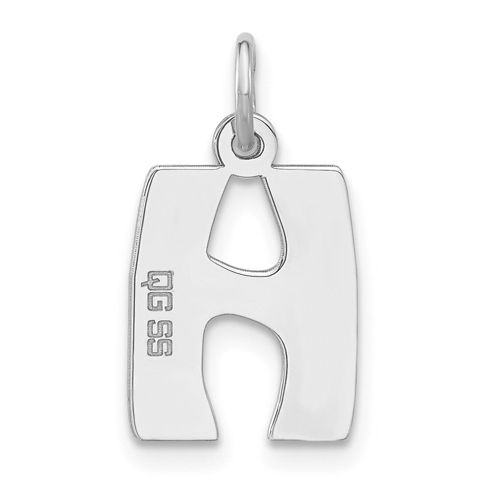 Sterlingsilber Poliert Blase Block Initiale H Charm