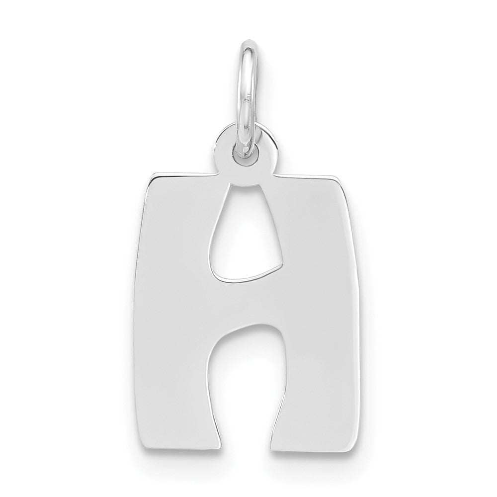 Sterlingsilber Poliert Blase Block Initiale H Charm