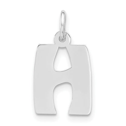 Sterlingsilber Poliert Blase Block Initiale H Charm