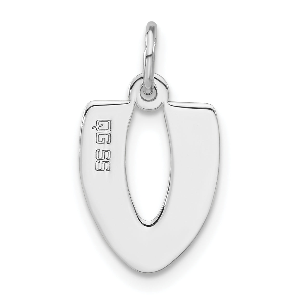 Sterlingsilber Poliert Blase Block Initiale V Charm