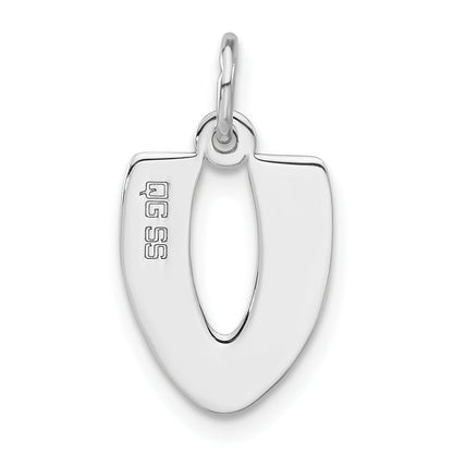 Sterlingsilber Poliert Blase Block Initiale V Charm