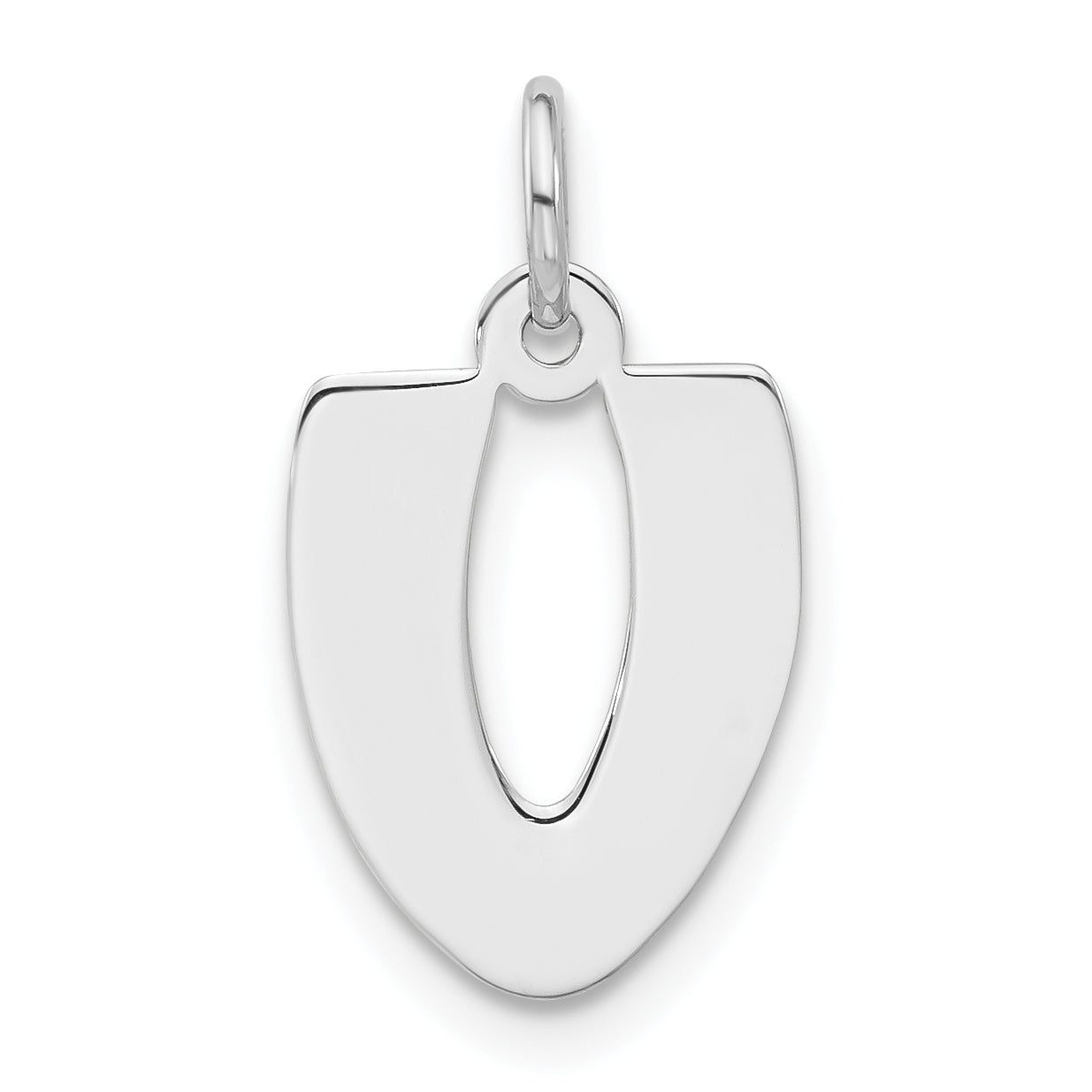 Sterlingsilber Poliert Blase Block Initiale V Charm