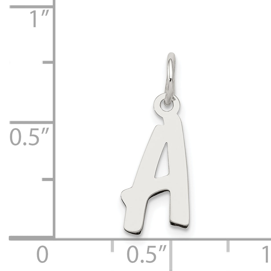 Sterlingsilber Rhodiniert Buchstabe A Initiale Charm