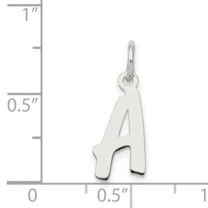 Sterlingsilber Rhodiniert Buchstabe A Initiale Charm