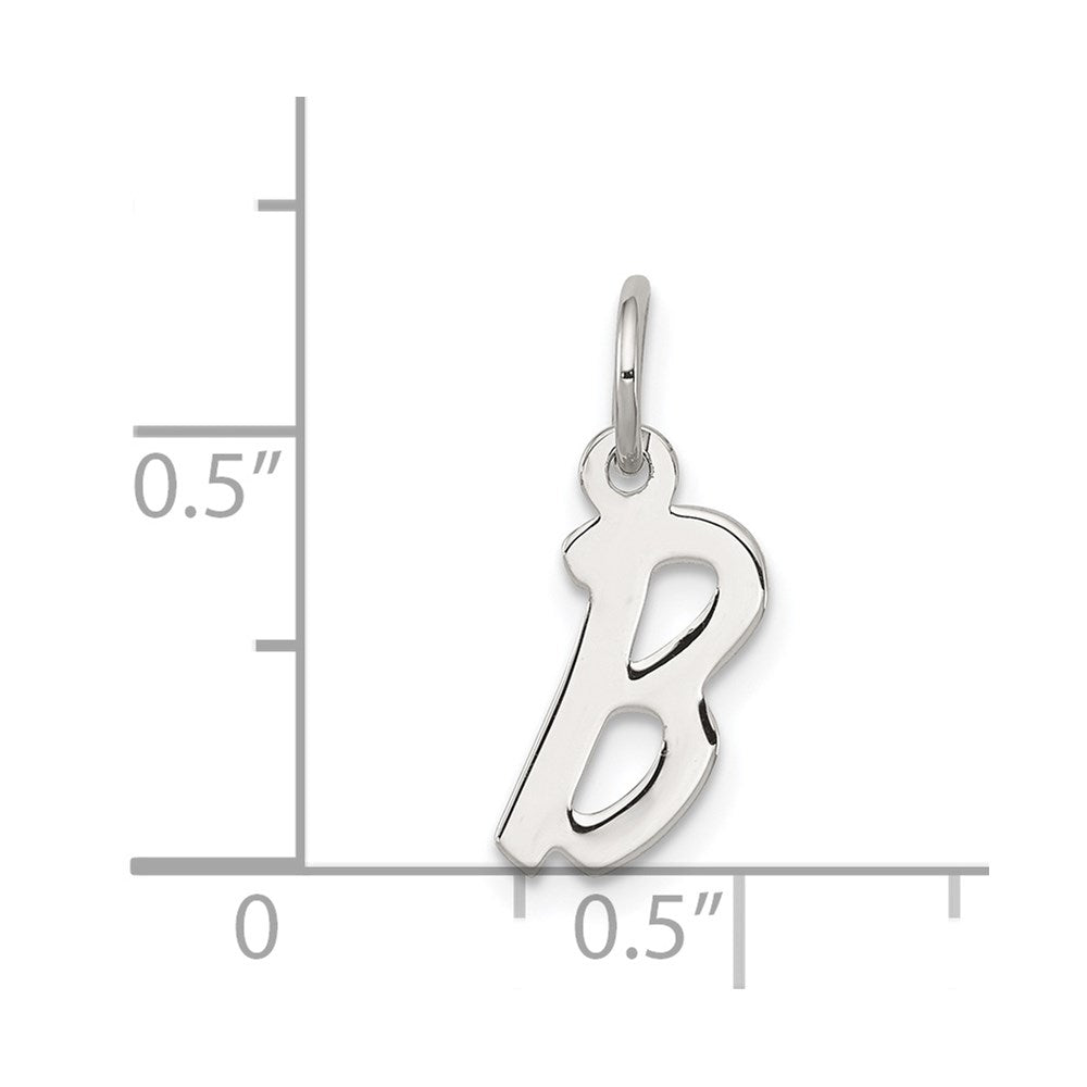 Sterlingsilber Rhodiniert Buchstabe B Initiale Charm