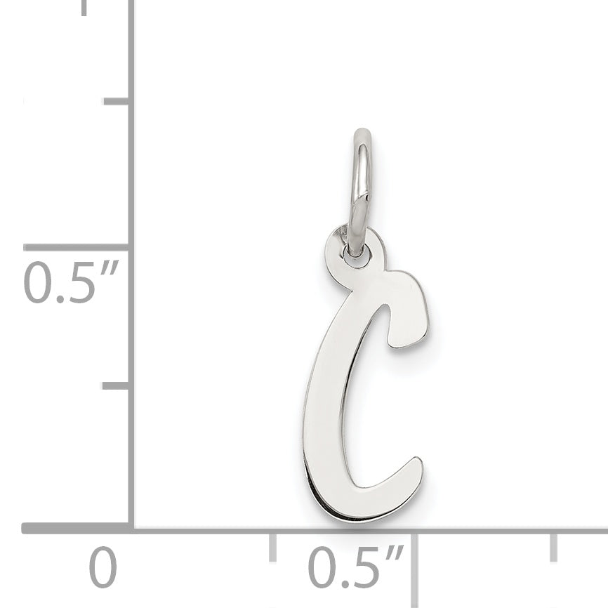 Sterlingsilber Rhodiniert Buchstabe C Initiale Charm