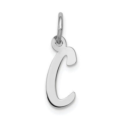 Sterlingsilber Rhodiniert Buchstabe C Initiale Charm