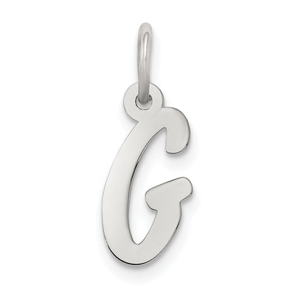 Sterlingsilber Rhodiniert Buchstabe G Initiale Charm