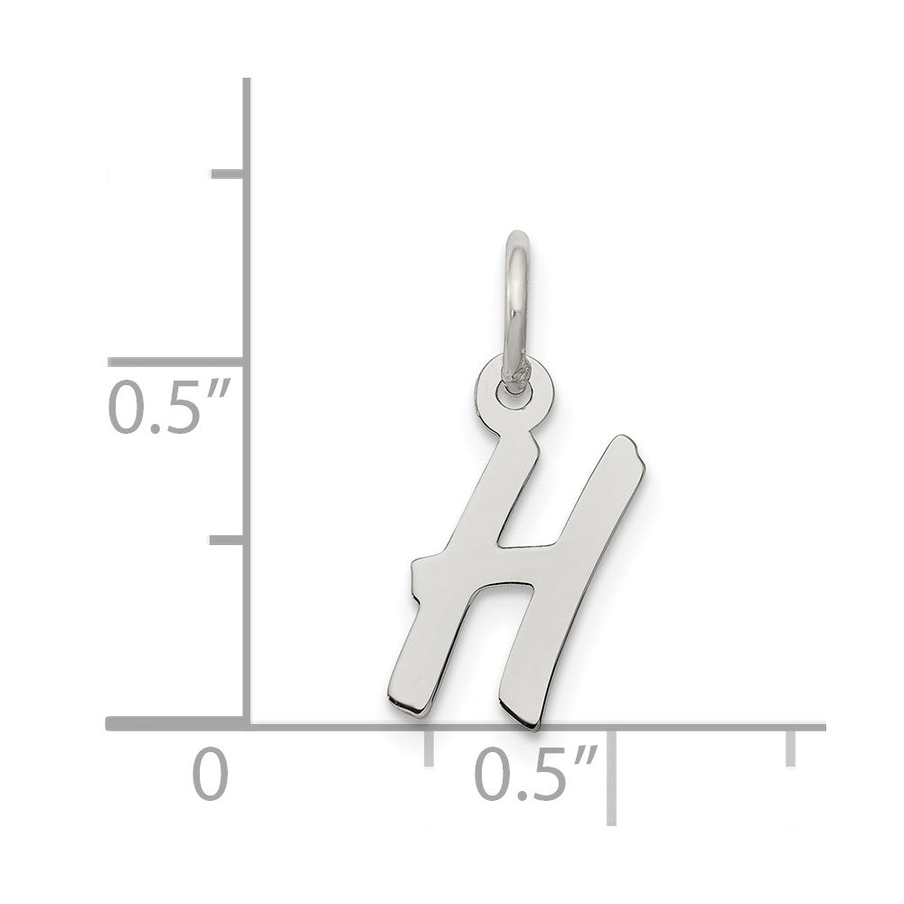 Sterlingsilber Rhodiniert Buchstabe H Initiale Charm