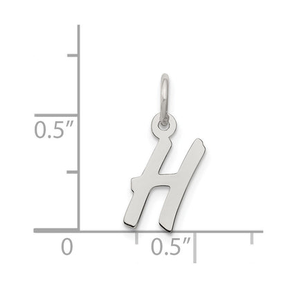 Sterlingsilber Rhodiniert Buchstabe H Initiale Charm