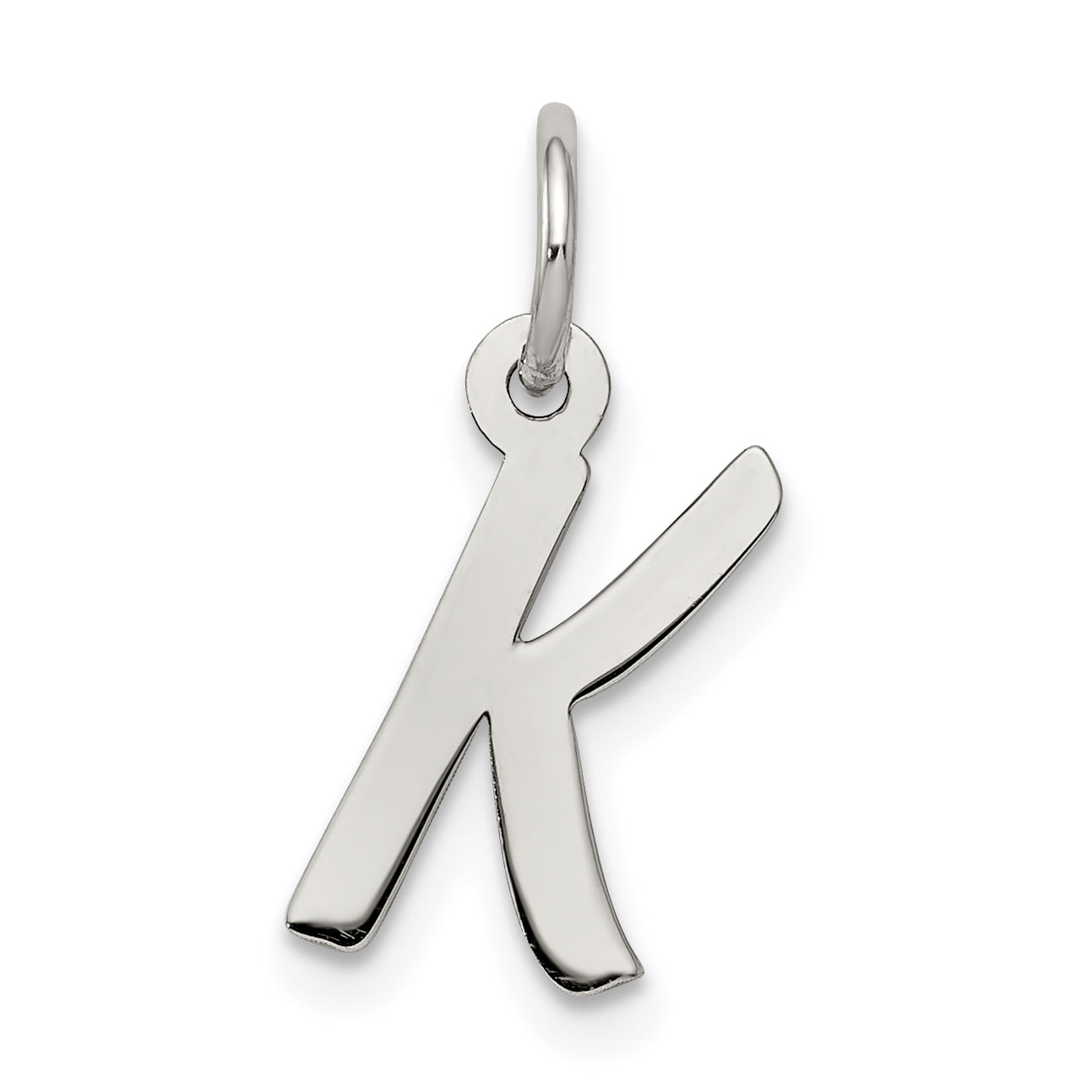 Sterlingsilber Rhodiniert Buchstabe K Initiale Charm