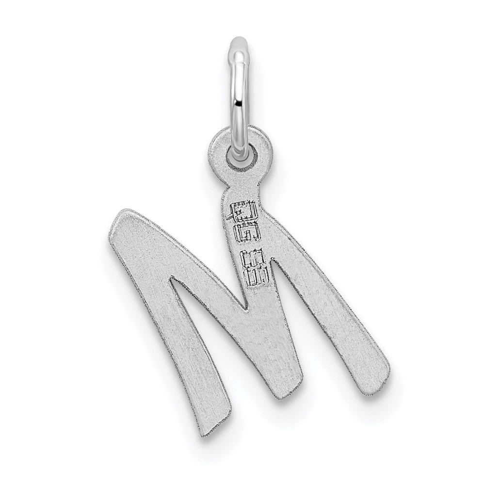 Sterlingsilber Rhodiniert Buchstabe M Initiale Charm