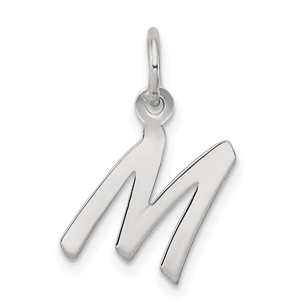 Sterlingsilber Rhodiniert Buchstabe M Initiale Charm