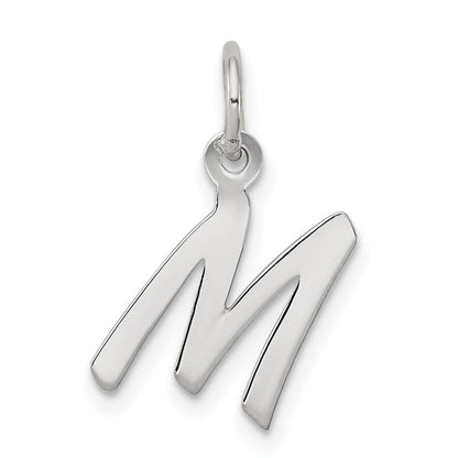 Sterlingsilber Rhodiniert Buchstabe M Initiale Charm