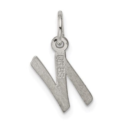 Sterlingsilber Rhodiniert Buchstabe N Initiale Charm