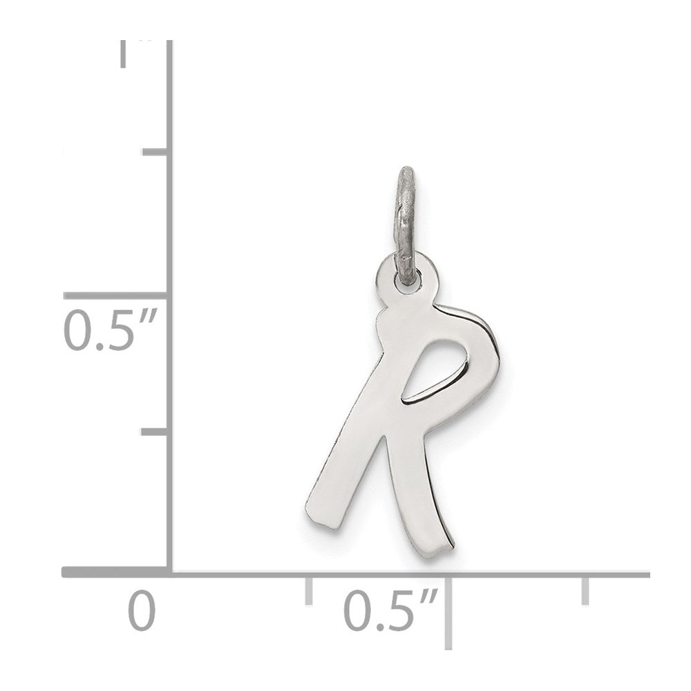 Sterlingsilber Rhodiniert Buchstabe R Initiale Charm