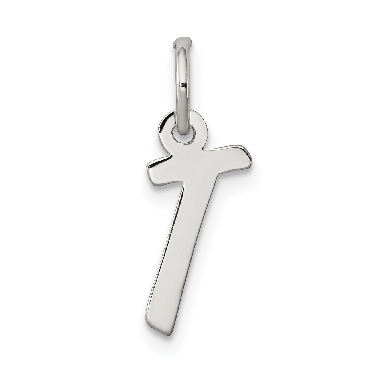 Sterlingsilber Rhodiniert Buchstabe T Initiale Charm