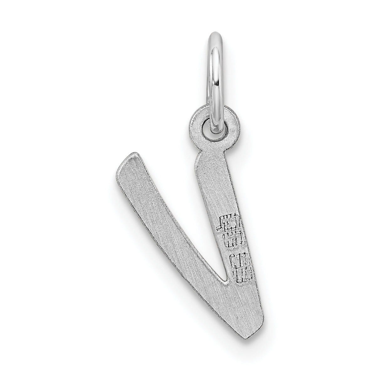 Sterlingsilber Rhodiniert Buchstabe V Initiale Charm