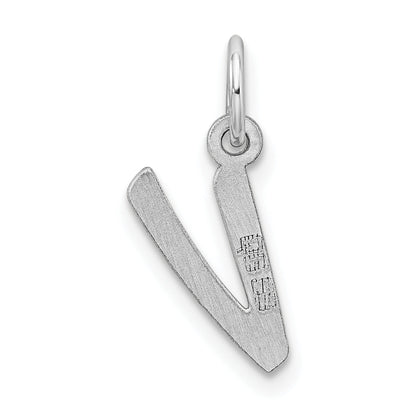 Sterlingsilber Rhodiniert Buchstabe V Initiale Charm