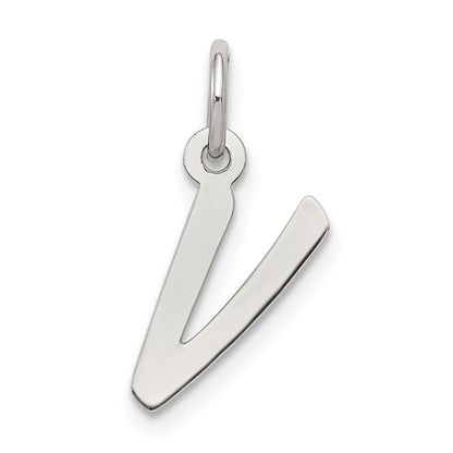 Sterlingsilber Rhodiniert Buchstabe V Initiale Charm