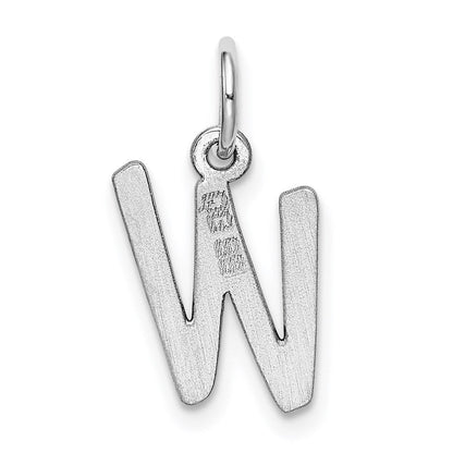 Sterlingsilber Rhodiniert Buchstabe W Initiale Charm