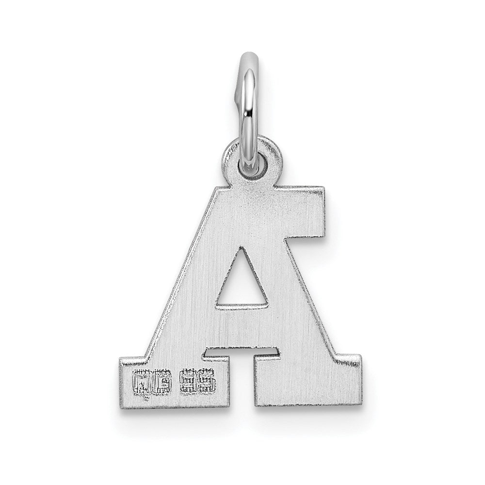 Sterlingsilber Rhodiniert Block Buchstabe A Initiale Charm