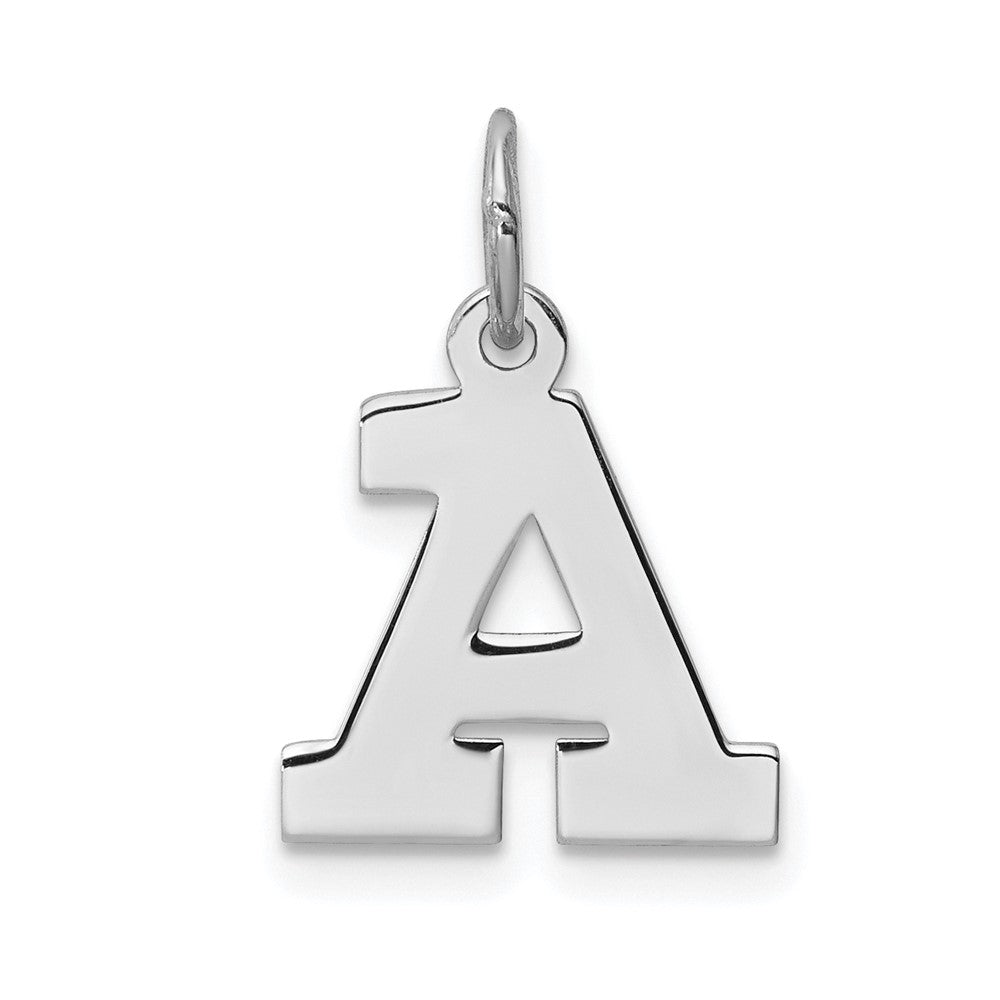 Sterlingsilber Rhodiniert Block Buchstabe A Initiale Charm