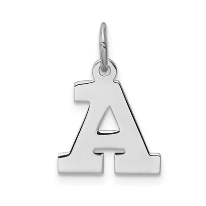Sterlingsilber Rhodiniert Block Buchstabe A Initiale Charm