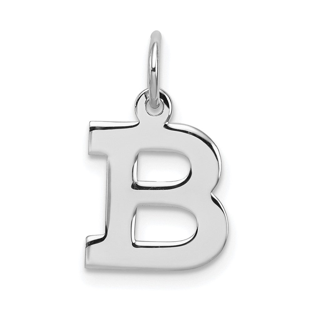 Sterlingsilber Rhodiniert Block Buchstabe B Initiale Charm