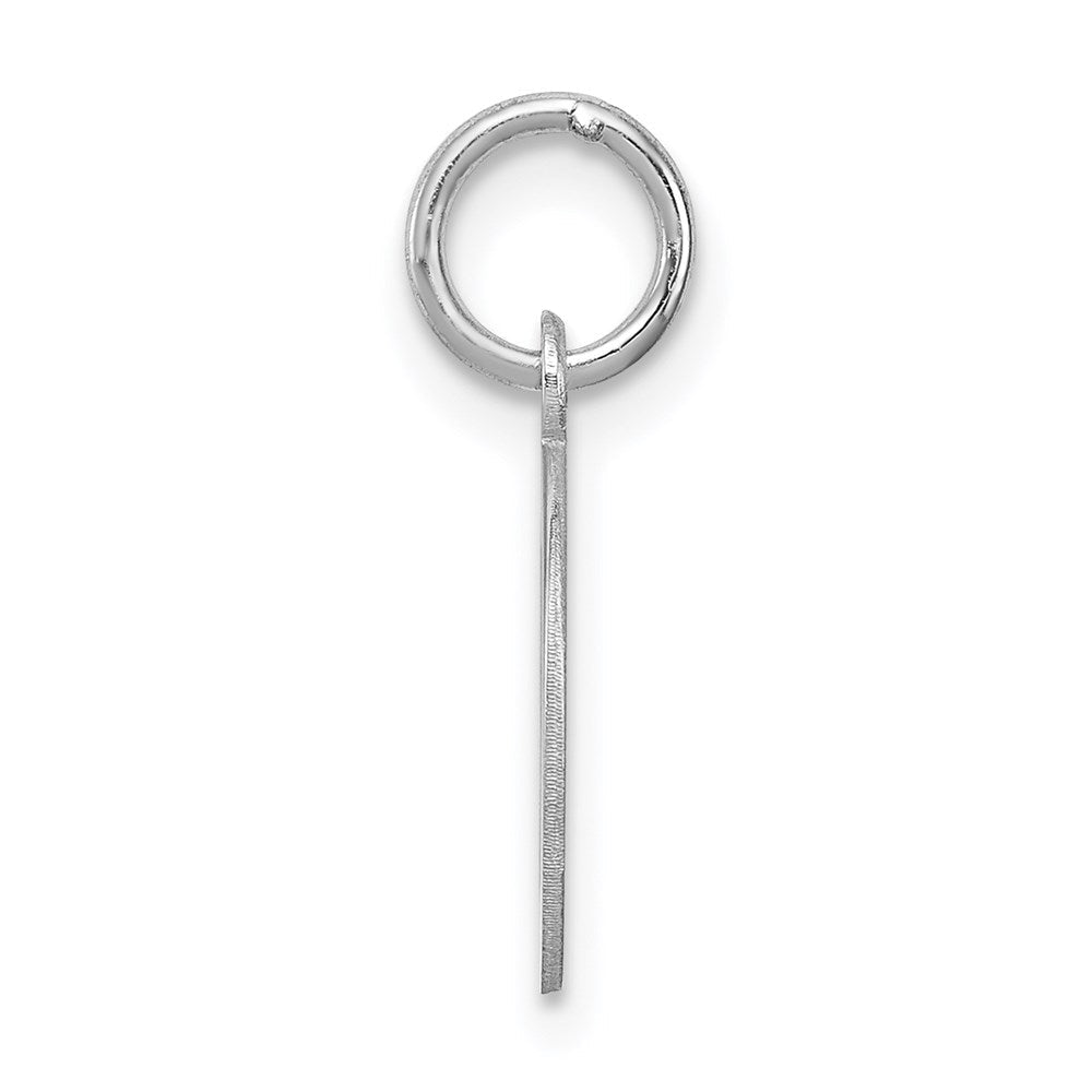 Sterlingsilber Rhodiniert Block Buchstabe D Initiale Charm