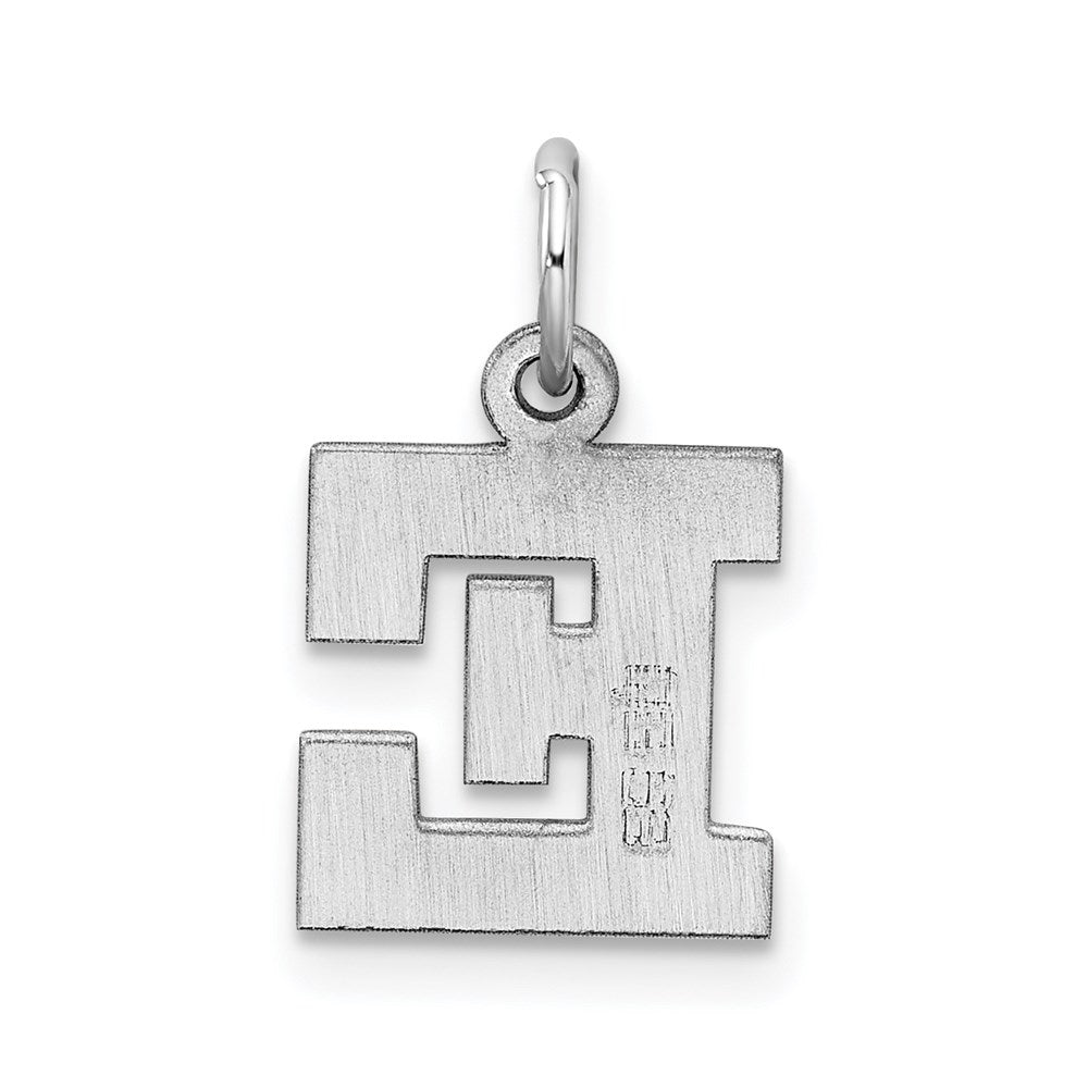Sterlingsilber Rhodiniert Block Buchstabe E Initiale Charm