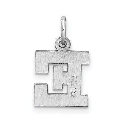 Sterlingsilber Rhodiniert Block Buchstabe E Initiale Charm