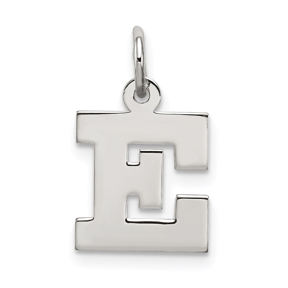 Sterlingsilber Rhodiniert Block Buchstabe E Initiale Charm
