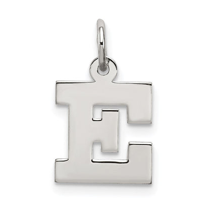 Sterlingsilber Rhodiniert Block Buchstabe E Initiale Charm