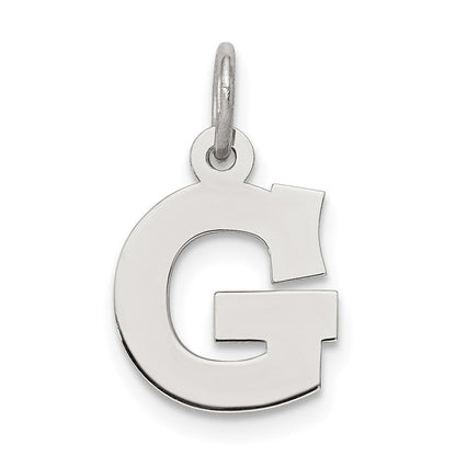 Sterlingsilber Rhodiniert Block Buchstabe G Initiale Charm