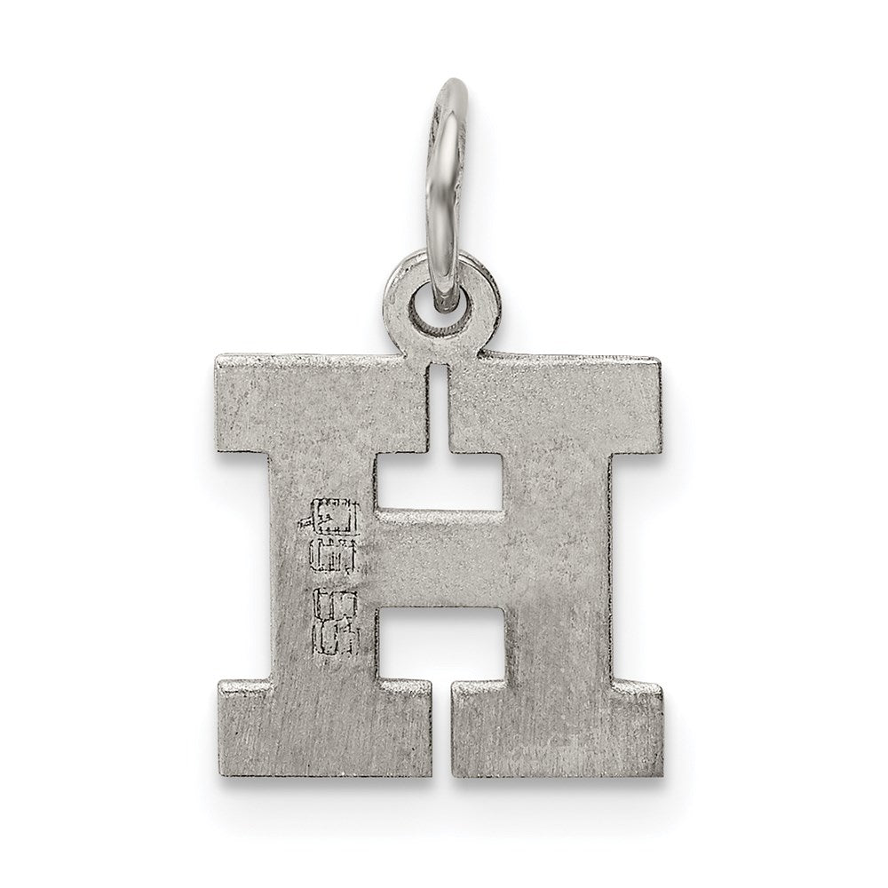 Sterlingsilber Rhodiniert Block Buchstabe H Initiale Charm