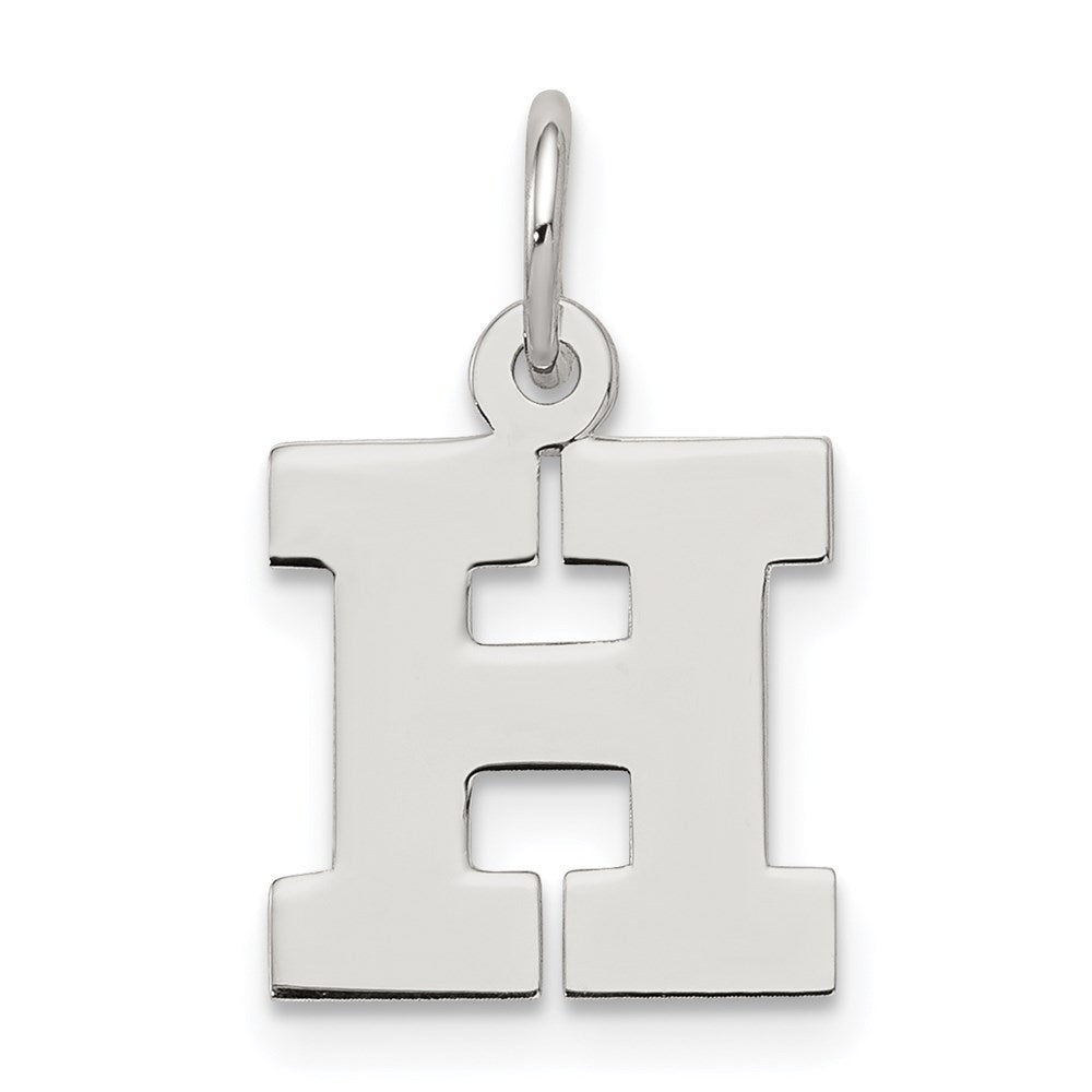 Sterlingsilber Rhodiniert Block Buchstabe H Initiale Charm