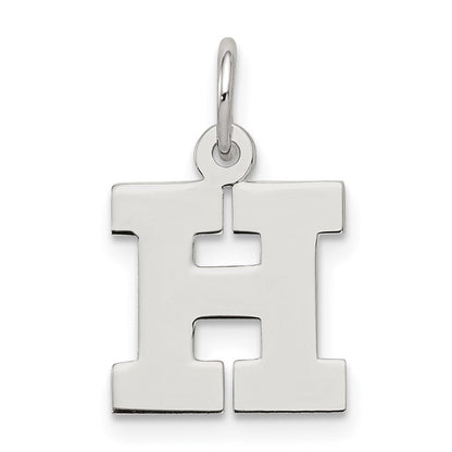 Sterlingsilber Rhodiniert Block Buchstabe H Initiale Charm