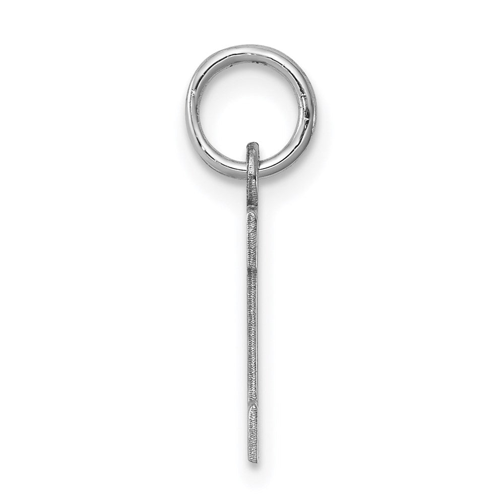 Sterlingsilber Rhodiniert Block Buchstabe I Initiale Charm