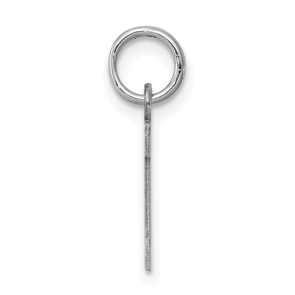 Sterlingsilber Rhodiniert Block Buchstabe I Initiale Charm