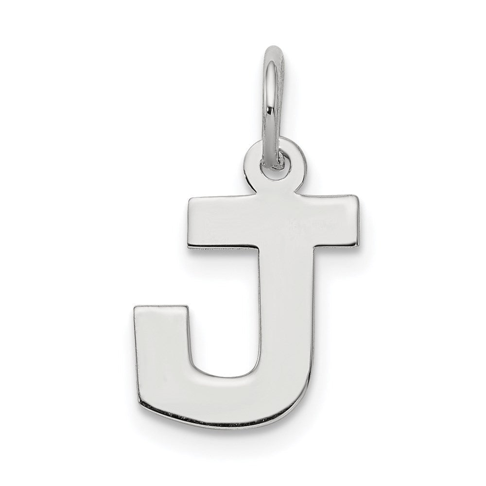 Sterlingsilber Rhodiniert Block Buchstabe J Initiale Charm