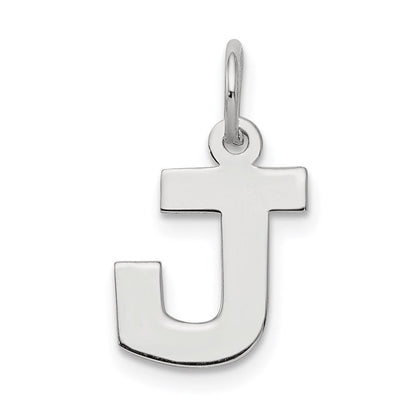 Sterlingsilber Rhodiniert Block Buchstabe J Initiale Charm
