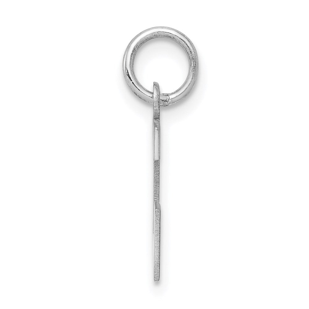 Sterlingsilber Rhodiniert Block Buchstabe L Initiale Charm