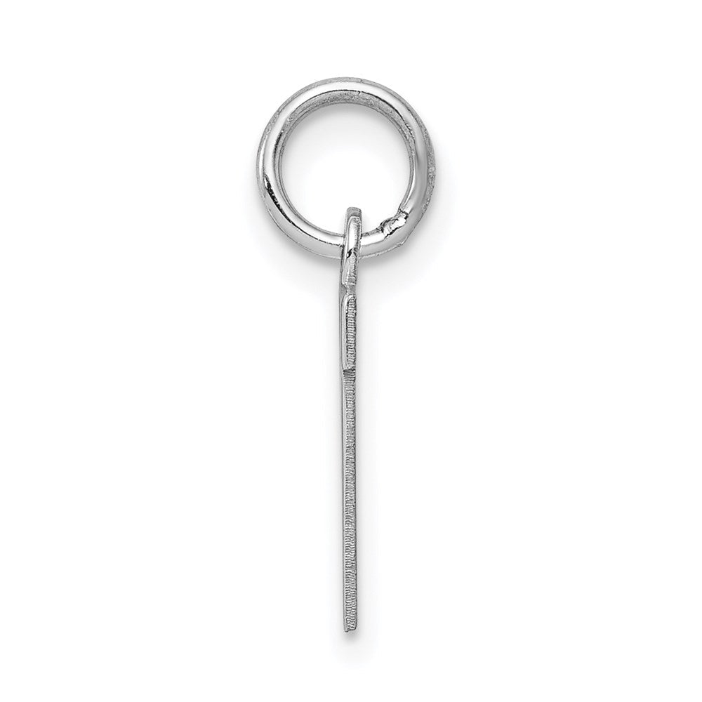 Sterlingsilber Rhodiniert Block Buchstabe N Initiale Charm