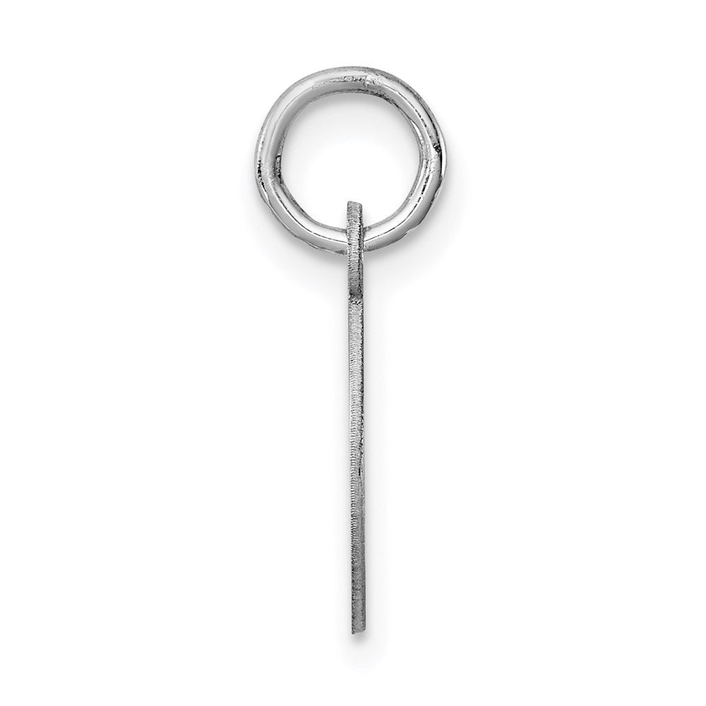 Sterlingsilber Rhodiniert Block Buchstabe O Initiale Charm