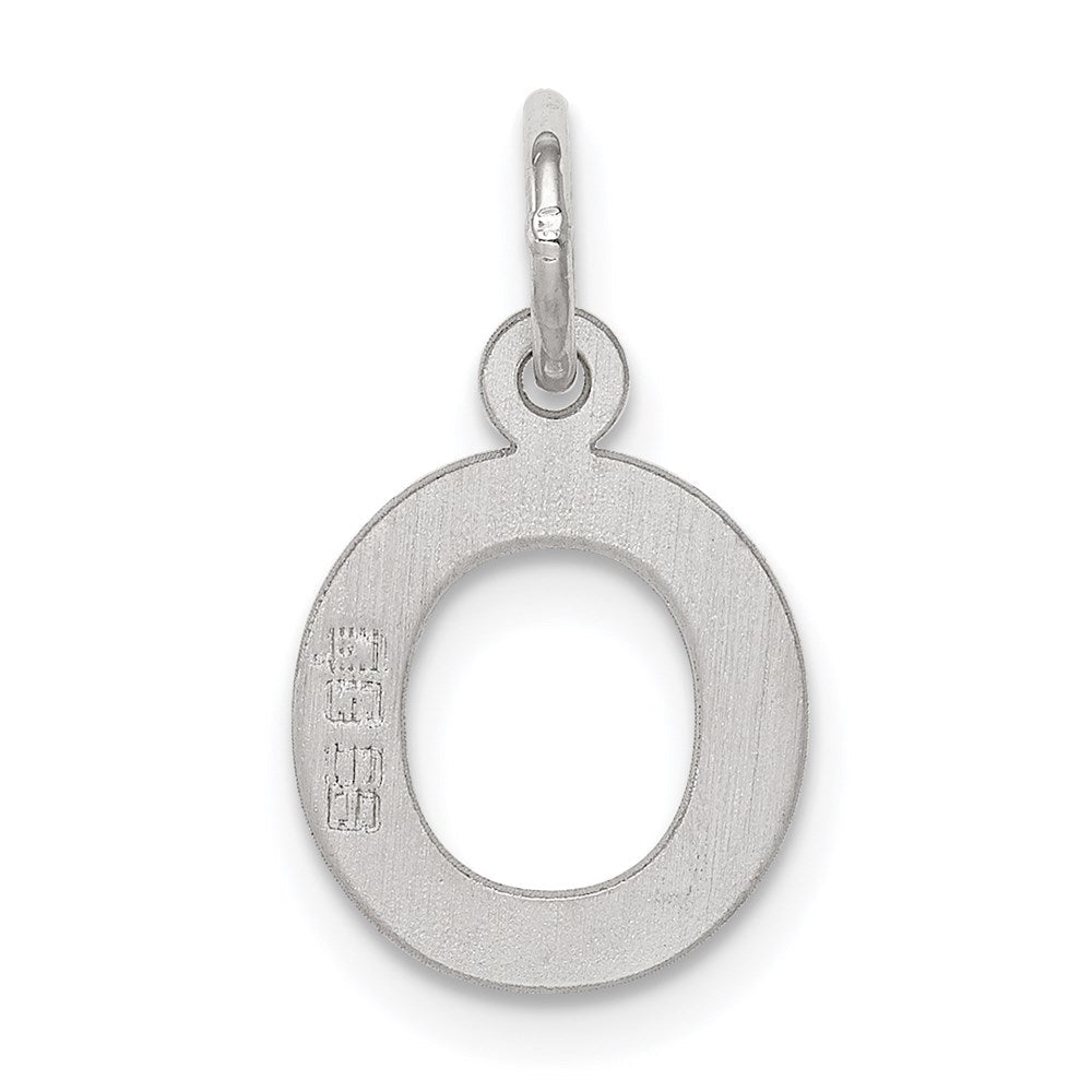 Sterlingsilber Rhodiniert Block Buchstabe O Initiale Charm