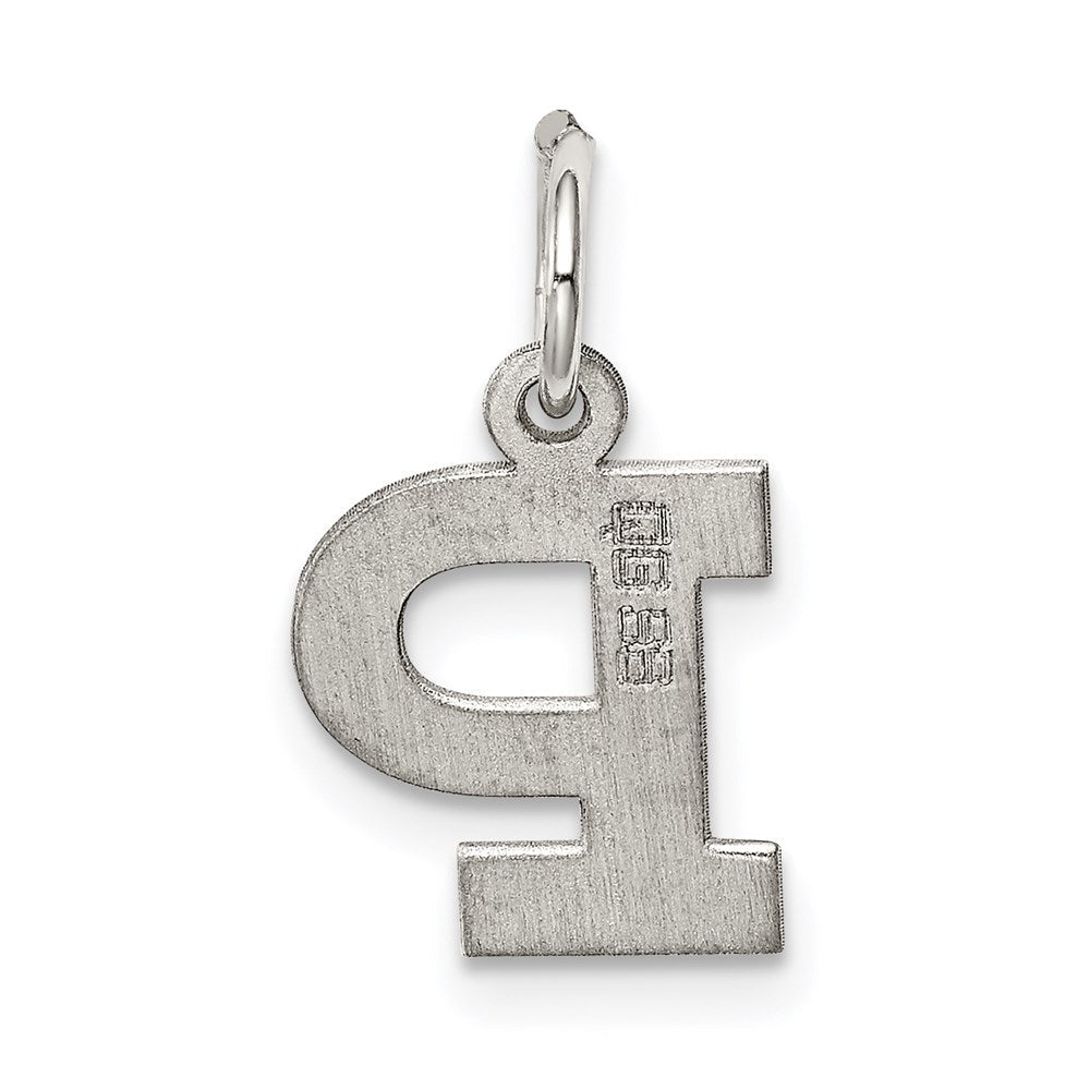 Sterlingsilber Rhodiniert Block Buchstabe P Initiale Charm